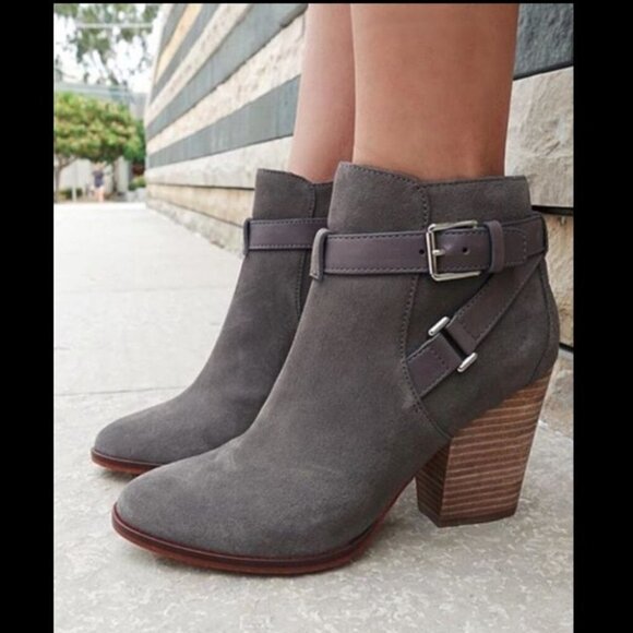 Cole Haan Minna Suede Leather Ankle Bootie - Picture 2 of 16